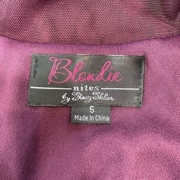 NWT Blondie Nites Mini Formal Party Gold Burgundy Maroon Size 5 - Picture 10 of 12